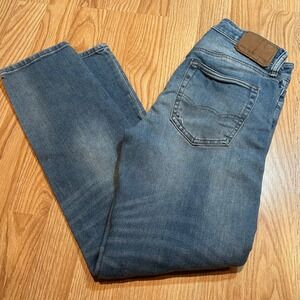 American Eagle Outfitters Women Blue Slim Fit Ripped Distressed Jeans Size 29x30
